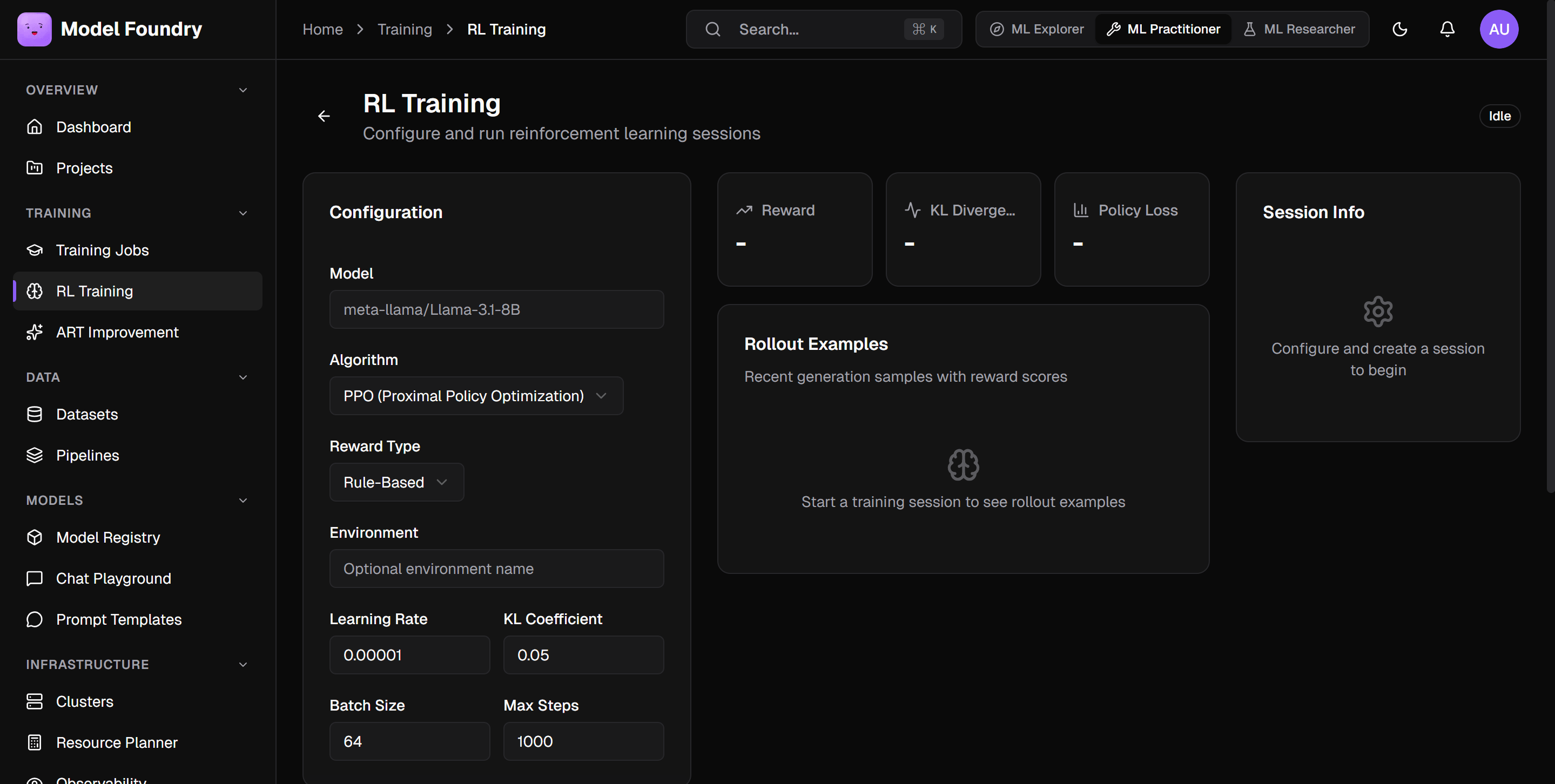 Bud Model Foundry RL training module